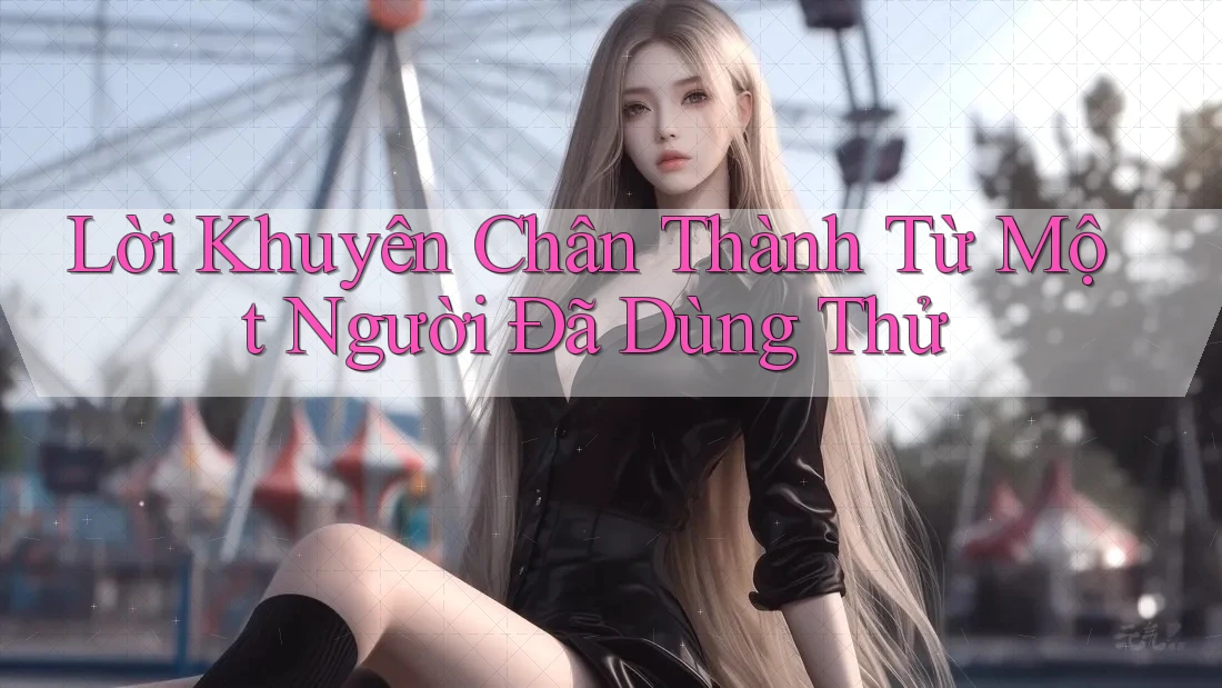 Lời Khuyên Chân Thành Từ Một Người Đã Dùng Thử Lời Khuyên Chân Thành Từ Một Người Đã Dùng Thử
