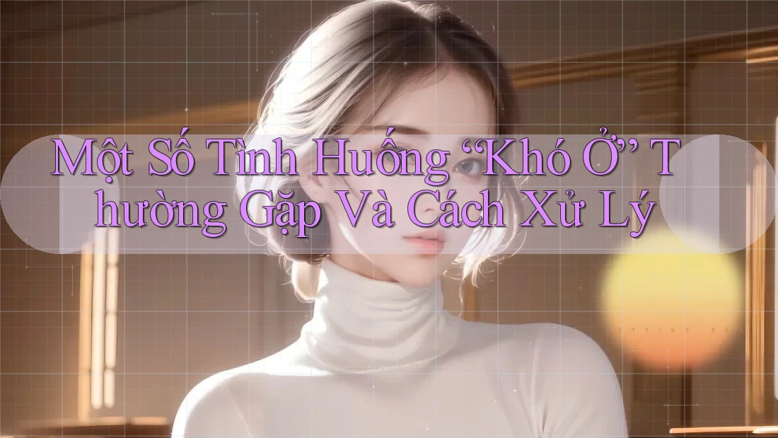 Một Số Tình Huống “Khó Ở” Thường Gặp Và Cách Xử Lý